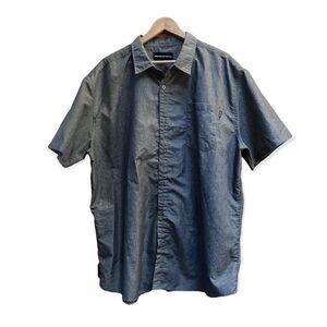 MOLOKAI SHORT SLEEVE BUTTON DOWN SHIRT HEATHER GRAY XXL